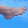 The Diane - Oval Sterling Silver Anklet