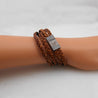 Braided Leather bracelet with magnetic clasp - By E Artisan Jewelry