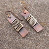 Copper and Sterling Silver Dangle Earrings