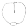 The Diane - Oval Sterling Silver Anklet