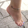 Half Strand Tourmaline and Sterling Silver Anklet