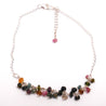 Half Strand Tourmaline and Sterling Silver Anklet