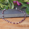Garnet and Sterling Silver Anklet