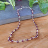 Garnet and Sterling Silver Anklet