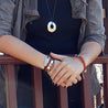 Leather Wrap Bracelet - By E Artisan Jewelry