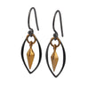 Oxidized Sterling Silver with Spikes Earrings - By E Artisan Jewelry