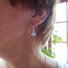 Rainbow Moonstone Drop Earrings - By E Artisan Jewelry