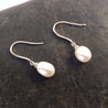 Rhodium plated Sterling Silver and Cultured Freshwater Pearls Earrings  -By E Artisan Jewelry