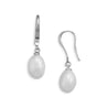 Rhodium plated Sterling Silver and Cultured Freshwater Pearls Earrings - By E Artisan Jewelry