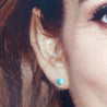 Larimar Stud Earrings - By E Artisan Jewelry