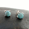Larimar Stud Earrings - By E Artisan Jewelry