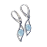 Sterling Silver and Larimar Earrings - By E Artisan Jewelry