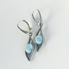 Sterling Silver and Larimar Earrings - By E Artisan Jewelry