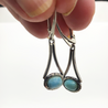 Larimar Earrings - By E Artisan Jewelry