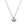 Sterling Silver Half Moon Necklace - By E Artisan Jewelry