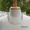 Leather and Silver Tube 3 Strand Necklace - By E Artisan Jewelry
