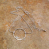 Sterling Silver Circle Minimalist Necklace - By E Artisan Jewelry