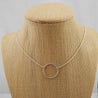 Sterling Silver Circle Minimalist Necklace - By E Artisan Jewelry