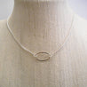 Delicate Sterling Silver Oval Necklace - By E Artisan Jewelry