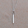 Circle and Rectangle Necklace - By E Artisan Jewelry