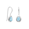 Larimar Pear Shape Earrings - By E Artisan Jewelry
